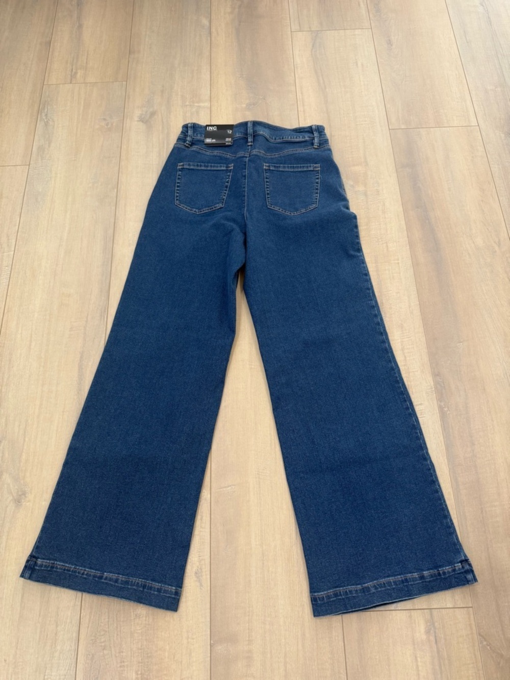INC International Concepts Dark Blue Flare Jeans - Picture 2 of 5